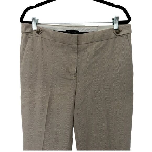 Ann Taylor The STRAIGHT Cream Linen Blend Business Pants Size 10 officewear NWT - Picture 3 of 15